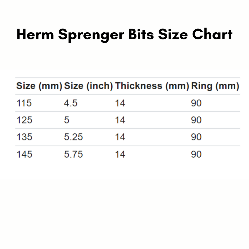 Herm Sprenger Bits Size Chart | Malvern Saddlery
