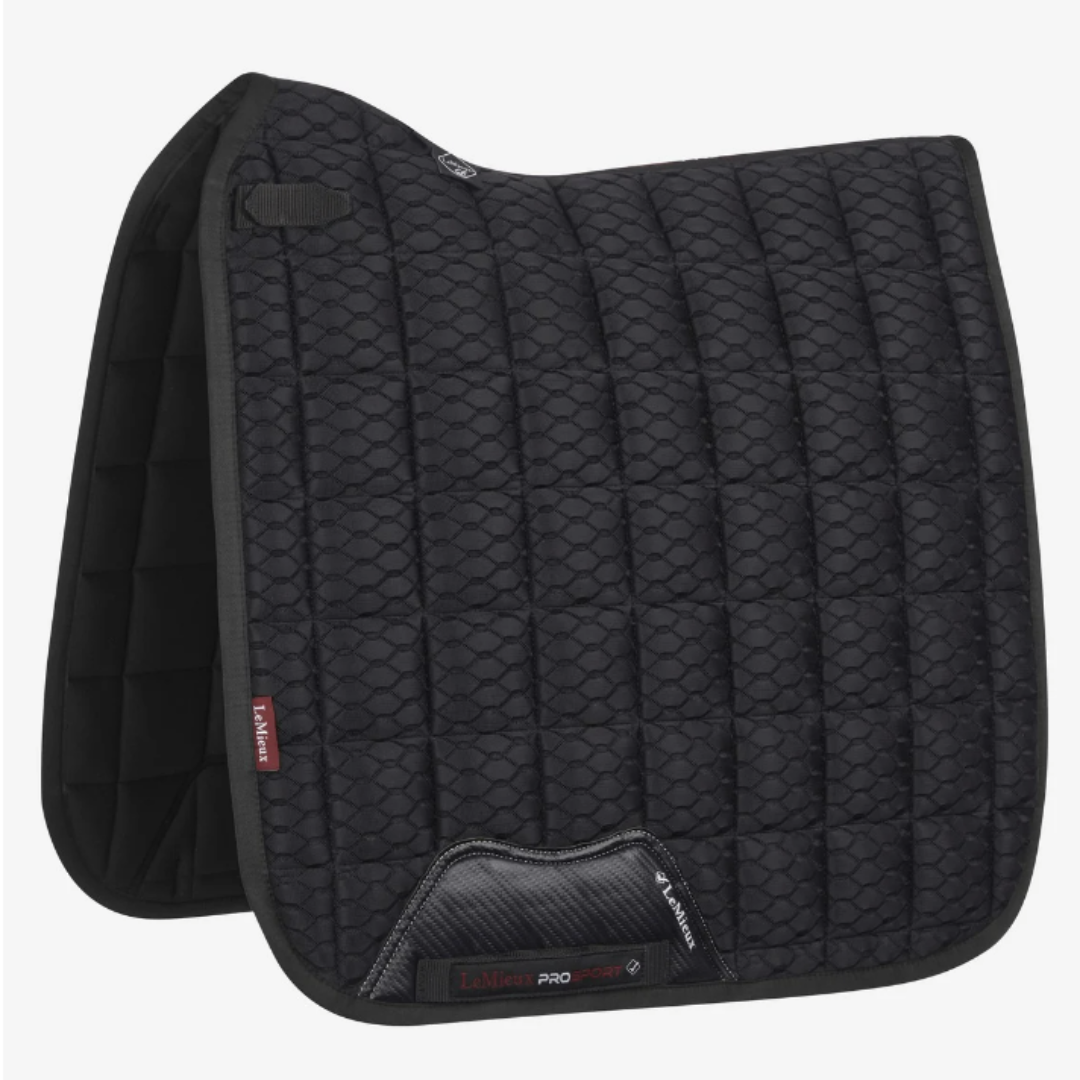 LeMieux Carbon Mesh Dressage Saddle Pad - Black | Malvern Saddlery