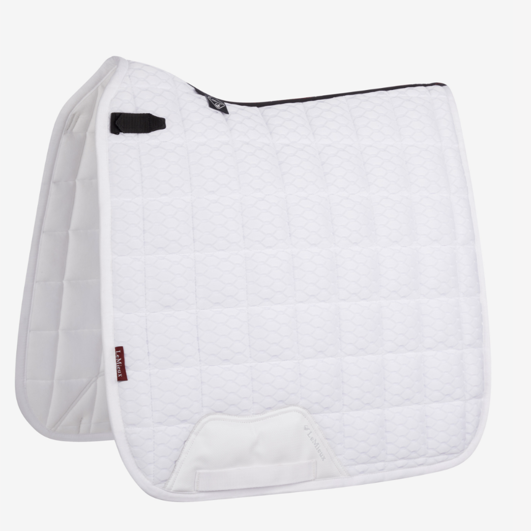 LeMieux Carbon Mesh Dressage Saddle Pad - White | Malvern Saddlery