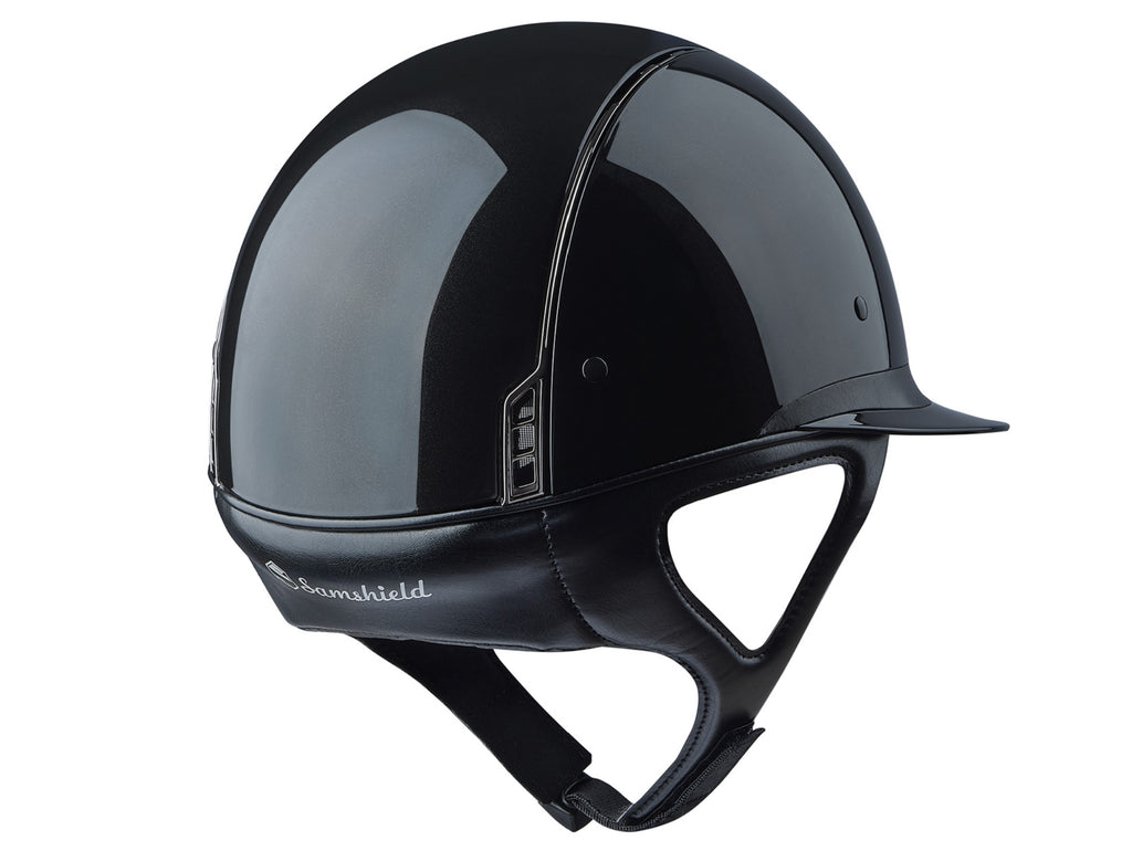Samshield Miss Shield Shadow Glossy Helmet - Black back | Malvern Saddlery