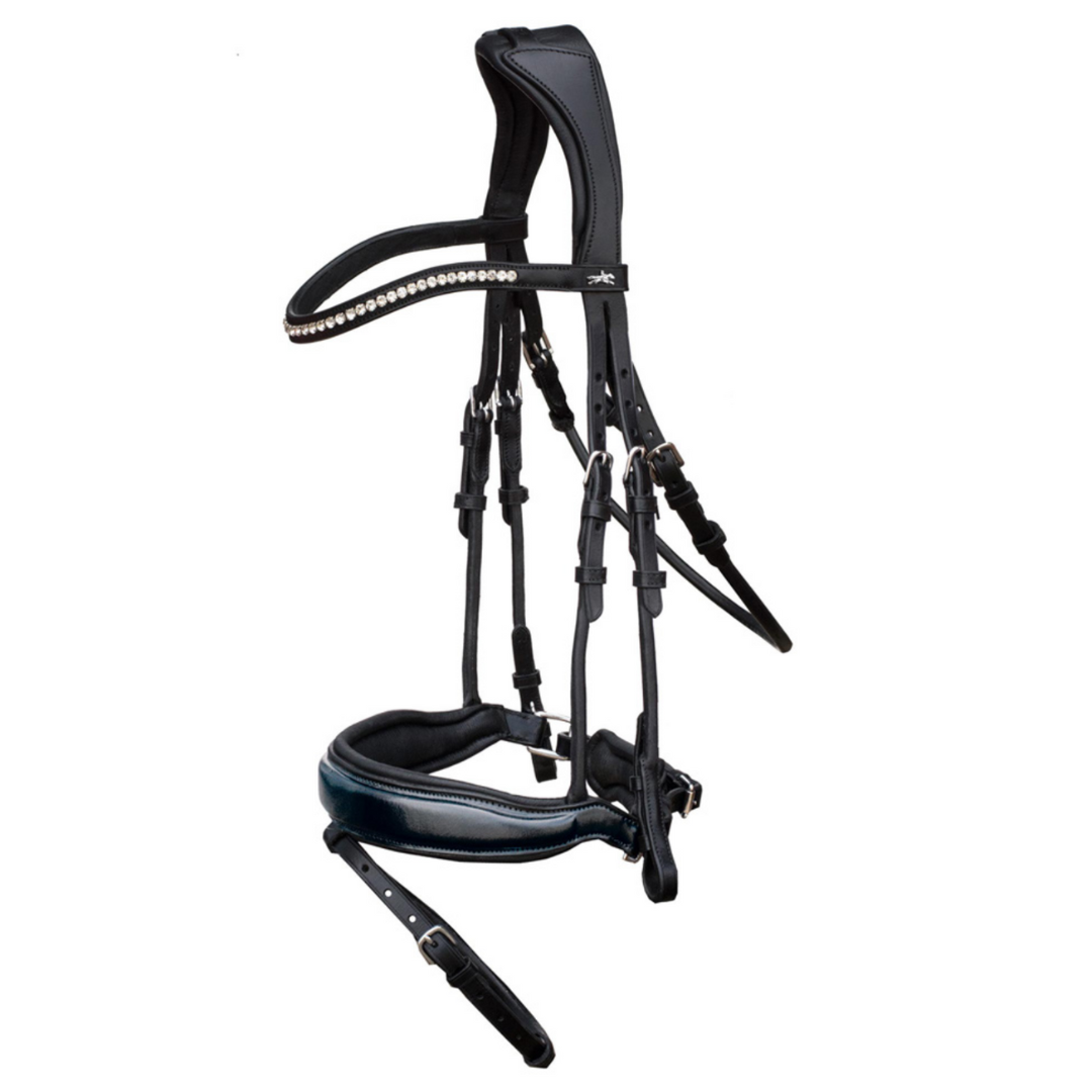 Schockemoehle Malibu Dressage Bridle - black patent leather | Malvern Saddlery