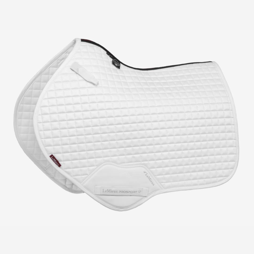 LeMieux Suede Close Contact Square Saddle Pad - White | Malvern Saddlery