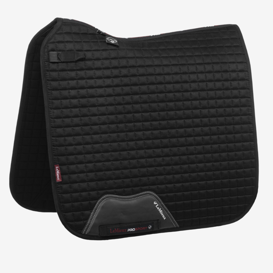 LeMieux Suede Dressage Saddle Pad - Black | Malvern Saddlery