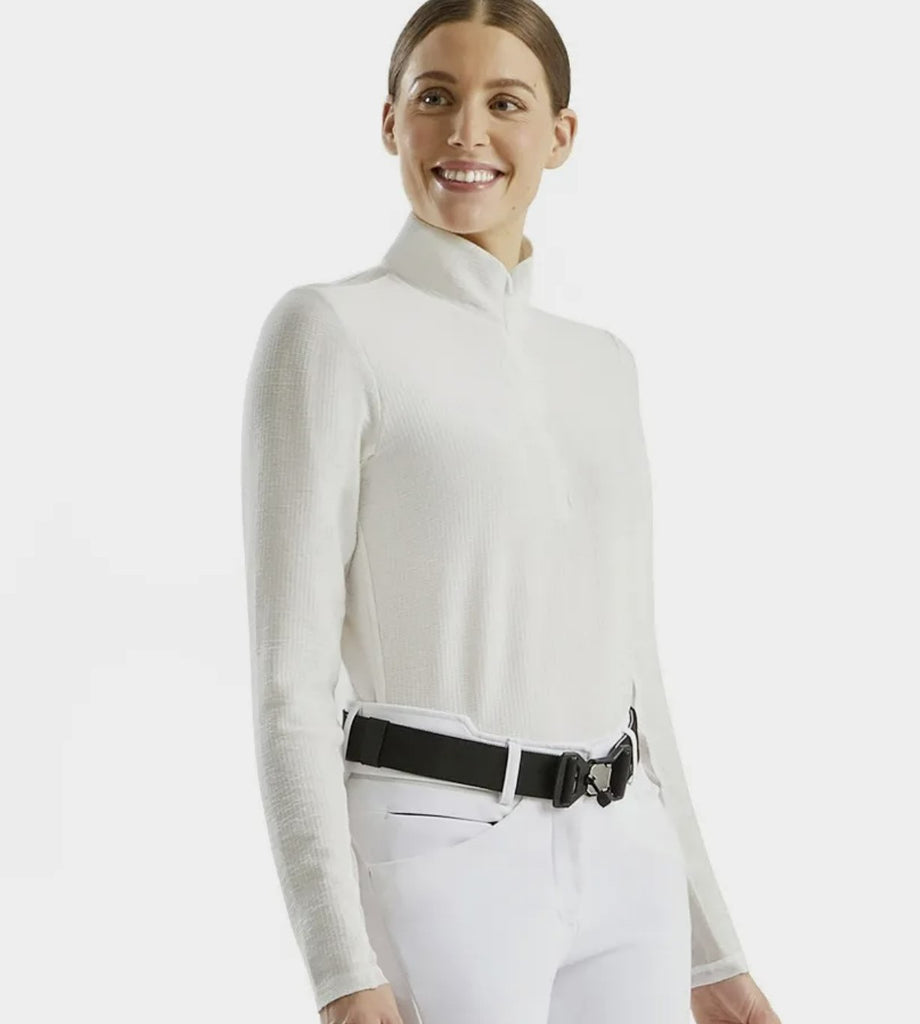 Horse Pilot Suntech Half-Zip Long Sleeve Shirt - White | Malvern Saddlery