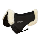 Thinline Trifecta Fleece Trim Half Pad - Black/Natural | Malvern Saddlery